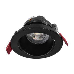 FONDI RC decorative frame for spotlight, MR16/GU10 max. 50W, round, fixed, aluminium, black